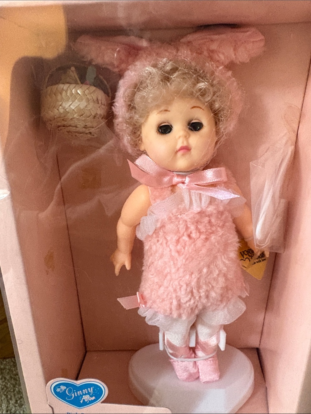 NIB 50’s Pink Bunny Vintage Ginny Doll